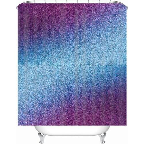 New purple stars shower curtain 3D Print Bathroom Curtains Waterproof Mildew Proof with Hooks