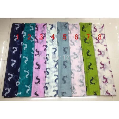 New Fox Print Scarves Women Fashion Animal Scarves Shawl Wrap Hijab Long Scarf Free Shipping