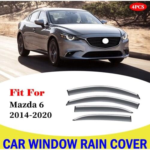 Window Deflector For Mazda 6 2014-2020 Car Window Guard Vent Sun Rain Cover Car Styling Decor Accessories Window Rain Shield