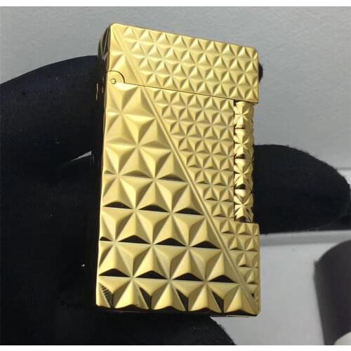 The latest pure copper Dupont gold inflatable lighter high-quality sideslip birthday gift mens business Valentines day gift
