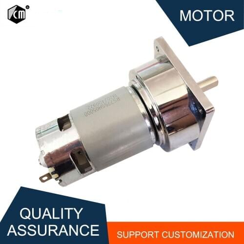 80kg.cm Large Torque 5~500rpm 35W 775 12V DC Gear Motor 24V Mini Electric Machine Reducer For Electric Tools