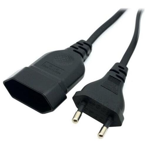 2018 European EU 2 Prong power cord Male to Female Power Extension Cord Cable for PC Computer PDU UPS 0.5M/1M/2M/3M/4M/5M