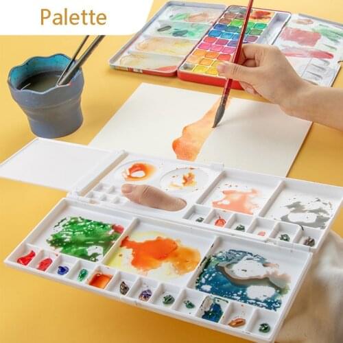 Folding Moisturizing Watercolor Palette Paint Tray for Artist Watercolor Oil Painting Art Supplies