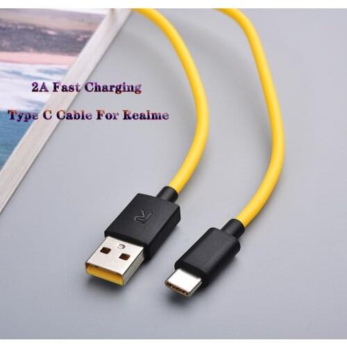 2A Type C USB Cable 100cm Fast Charging Wire Mobile Phone Cord USBC Type-C Cabel For Realme X2 Pro X50m 5 3i 4 OPPO Reno 2 3 4 X