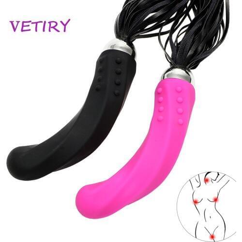 VETIRY Whip Vibrator Simulation Penis Silicone G-point Vibration Stick Sex Toys for Women Adults Erotic massager sex products