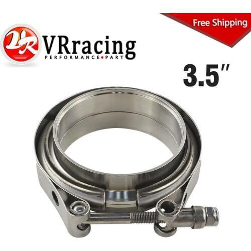 VR - FREE SHIPPING 3.5" SUS 304 Steel Stainless Exhaust V Band Clamp Flange Kit QUICK RELEASE CLAMP Male Female FLANGE OR NORMAL