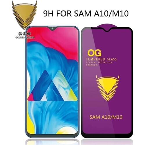 100pcs For Samsung A01/A11/A21/A31/A41/A51/A71/A81/A91/A10S/A02S/A21S/A71S Golden Armor OG Big Curved Full Glue Tempered Glass