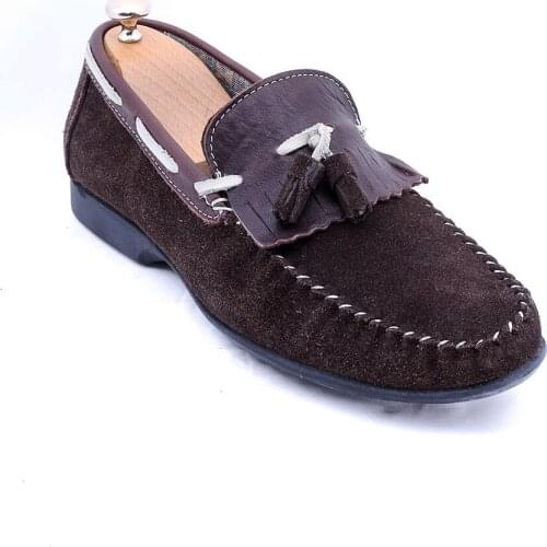 Suede Brown Driver Shoes Wessi