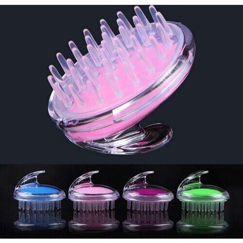1Pc Soft Head Body Massager Shampoo Scalp Massage Brush Hair Washing Comb Body Shower Brush Bath Spa Slimming Massage Brush