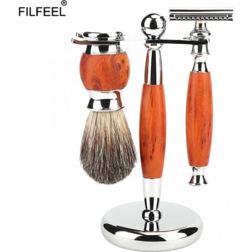 2 in 1 Shaving Holder Manual Shaving Tool Stand Holder Shaving Brush Kit Men Shaving Brush Stand Set