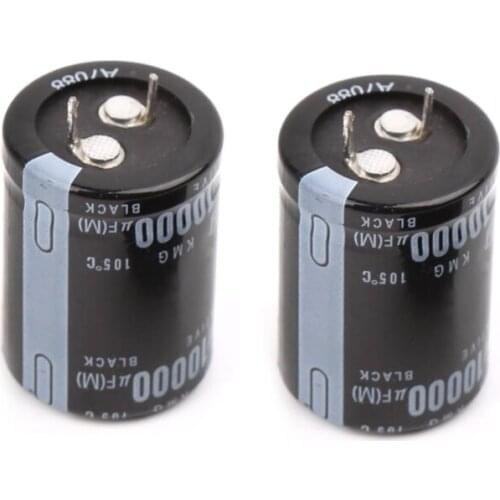 63HA 2pcs 10000uF 35V Radial Aluminium Electrolytic Capacitors 25x40mm