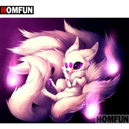HOMFUN Full Square/Round Drill 5D DIY Diamond Painting "Cartoon fox" Embroidery Cross Stitch 3D Home Decor Gift A12542