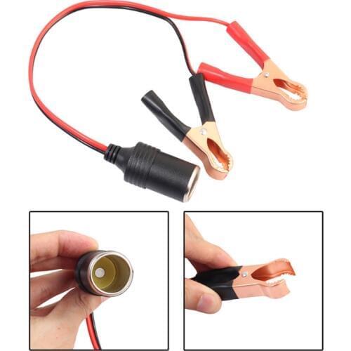Car Crocodile Clamp Charger Cable Clip Cigarette Lighter Socket Power Supply