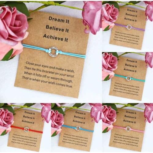 Believe es Bracelet Dream It Believe It Achieve It Bracelet Believe Charm Red String Bracelet Women Men Friendship Gift