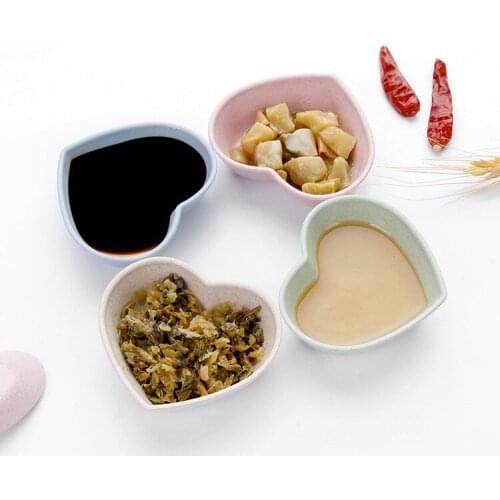 Wheat stalk heart-shaped vinegar dish creative snack dish toppings dish soy sauce dish pickles dish