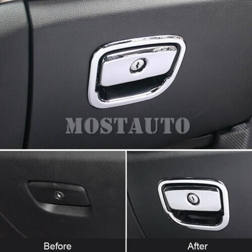 For Jeep Grand Cherokee 2011-2019 ABS Chrome Glove Storage Box Handle Cover Trim 2pcs Car Accessories Interior Car Decor
