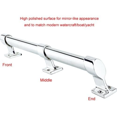 Durable 316 Stainless Steel Marine Boat Handrail Fitting Left End Stanchion 22mm