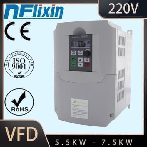 AC motor inverter 220V 7.5KW 30A Frequency Inverter vector control 7.5KW Frequency converter Vfd 7.5KW