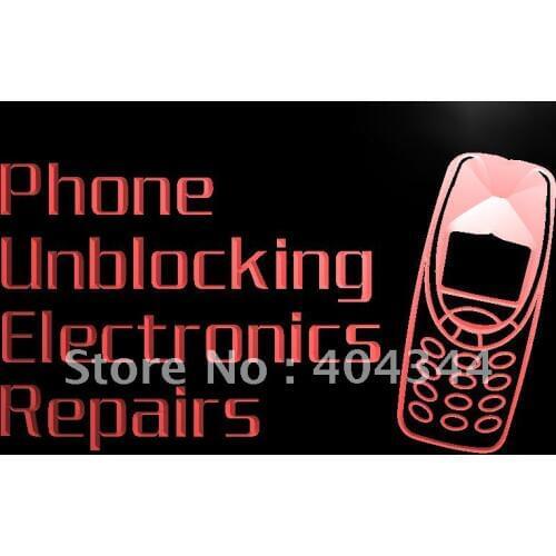 LB160- Phone Unblocking Electronics Repairs Light Sign home decor crafts