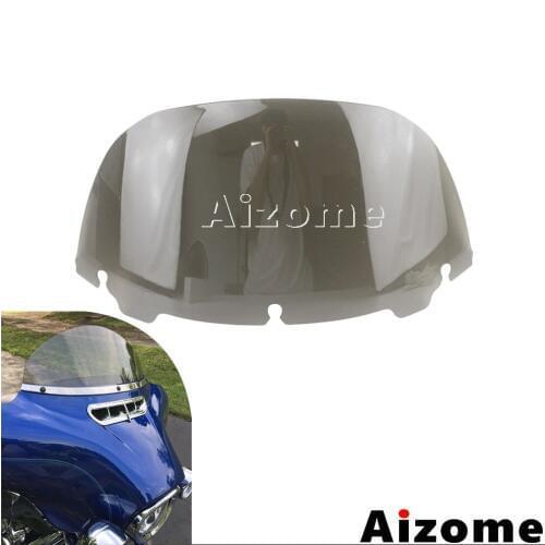 For 2014-2019 Harley Batwing 10" Windshield Motorcycle Slotted Windscreen For Electra Street Glide Ultra Classic CVO Tri Glide