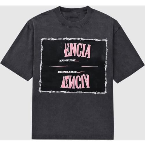 2021 summer new lovers T-shirt retro wash short sleeve feel super good