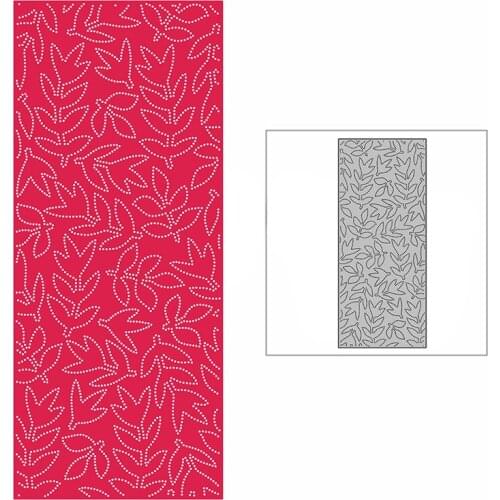 New Dotted Birch Leaves Slim Background Panel 2021 Metal Cutting Dies for Scrapbooking and Card Making Embossing Craft No Stamps