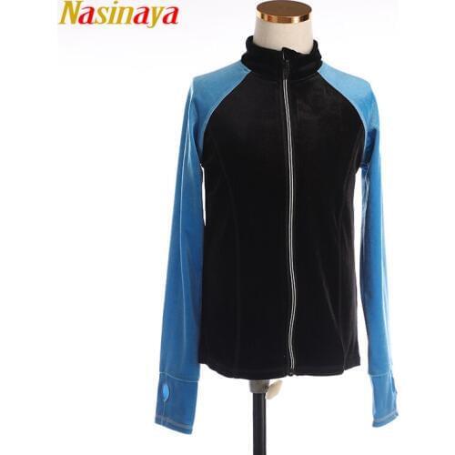 Customized Figure Skating Jacket Zippered Tops for Boy Men Training Competition Patinaje Ice Skating Warm Velvet Gymnastic