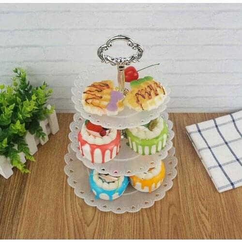 Dessert Cake Snack Rack Tray Holiday Party Three-layer Fruit Plate Candy Dish Cake Stand Self-help Display Home Table Decoration