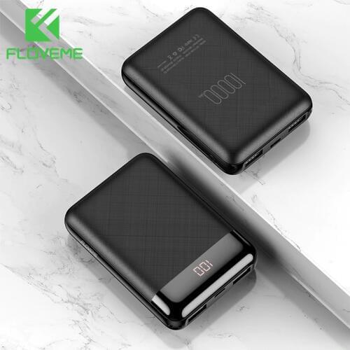 FLOVEME Power Bank 10000mAh Mini mi Powerbank Power Bank For Xiaomi Powerbank Dual USB External Battery Pack Portable Charger