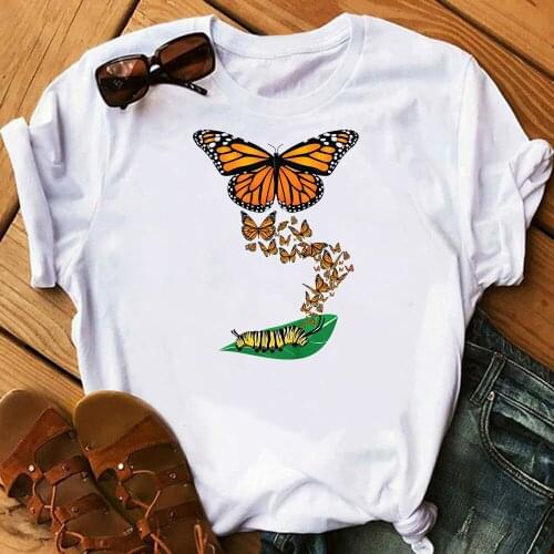 Turn The Cocoon Into A Butterfly Music Graphic T Shirt Women Love Tshirt Tops Harajuku Voge Funny Streetwear T-Shirt Tops