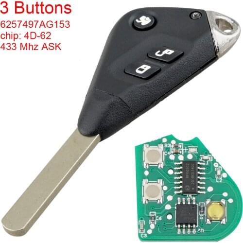 ASK Keyless 433MHz Smart Remote Car Key Fob 57497AG153 Replacement for Subaru-Forester-Impreza Liberty Outback 2004 - 2009