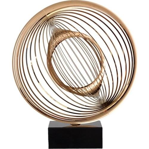 Simple modern fashion abstract metal iron tabletop decorations hotel living room porch fortune crafts