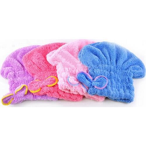 1PCS Beauty Shower Bathing Quick Dry Hair Drying Hat Cap Bathing Accessories Bath Microfiber Fabric Cap