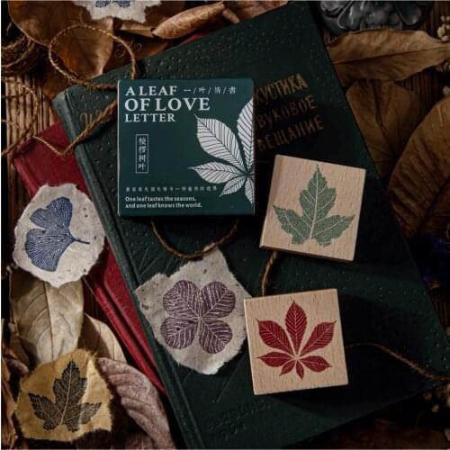 Vintage forest plants Ginkgo leaf stamp DIY wooden rubber stamps for scrapbooking stationery scrapbooking standard stamp