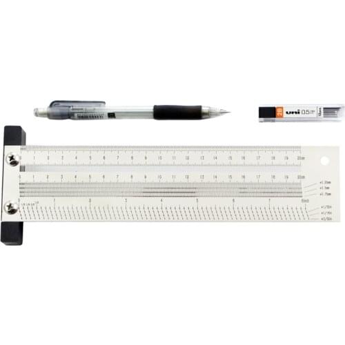 High-precision T Square Hole Scale Ruler Stainless Woodworking Scriber Mark Line B95A