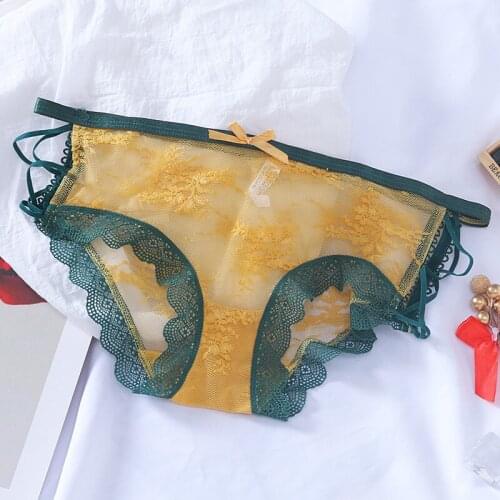 Japanese Sexy Panties for Women Underwear Transparent Lace Thong Briefs Female Seamless Lingerie Femme See Through G-string New