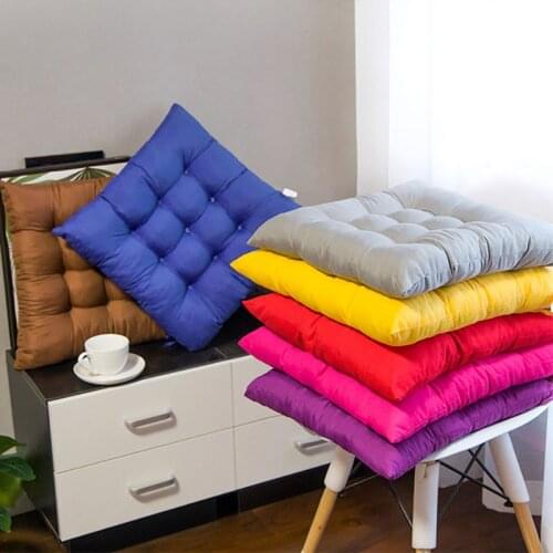 Square Stool Cushions Cotton Office Computer Chair Protective Mat Cartoon Seat Pad Buttocks Chair Cushion Backrest Pillow