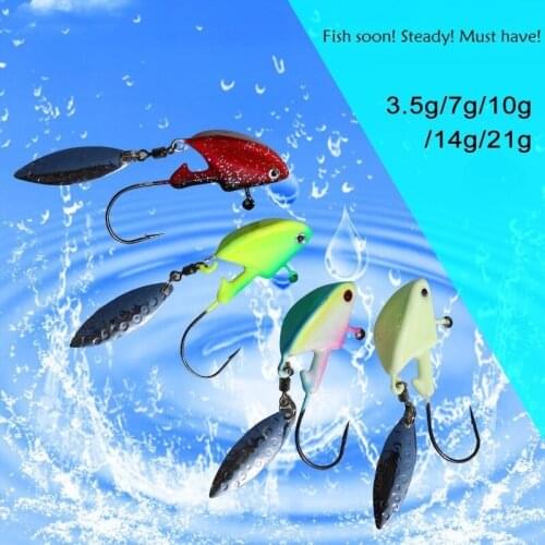1Pcs Metal Spinner Spoon Bait Jig Head Willow Blade Noctilucent Light Swimming Jighead Bait Shore Lake Sea Fishing Tackle
