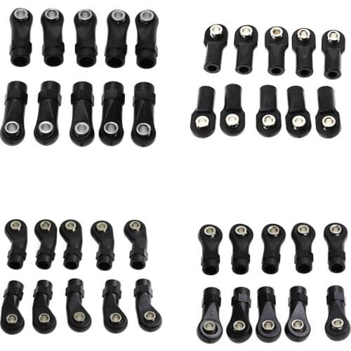 10Pcs Plastic M4 Rod End Link Linkage Balls Joint Head for 1/10 RC Car Crawler Axial SCx10 II 90046 TRAxxAS TRx4