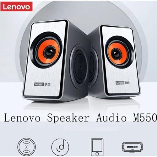 OriginaL Lenovo Computer Speaker Audio M550 Desktop 4D Stereo Sound Dual Оратор Dual Diaphragms Subwoofer Wired USB Multimedia