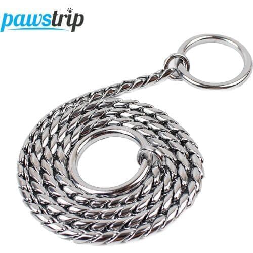 6 Size Durable Copper Dog Leash Outdoor Walking Training Snak Chain Dog Collar XS-XXL