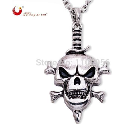 Free shipping accessories chains charms gold necklace crystal jewelry skull pendant fashion necklaces for women 2014 T1572