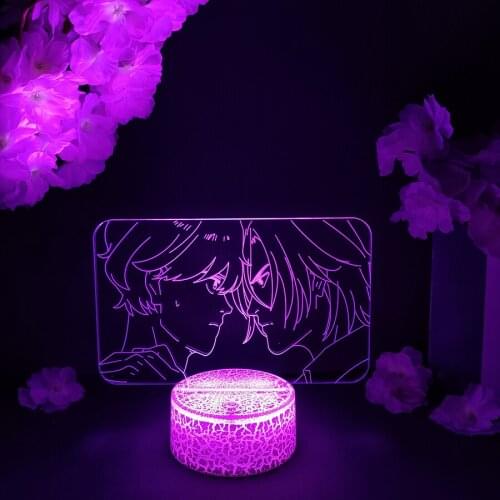 BL Manga Banana Fish Ash Lynx Anime Figure LED Light Bedroom Night Lamp RGB Flashing Cool Anime Gift Cute Room Decor
