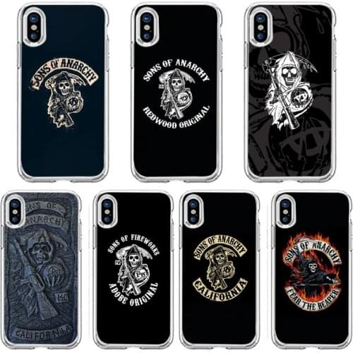 Sons of anarchy American TV series Phone Case Transparent soft For iphone 5 5s 5c se 6 6s 7 8 11 12 plus mini x xs xr pro max
