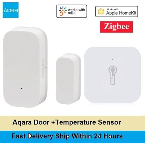 Aqara Zigbee Temperature Humidity Sensor Smart Door Window Sensor Wireless Remote Control For Xiaomi Smart Home Apple Homekit