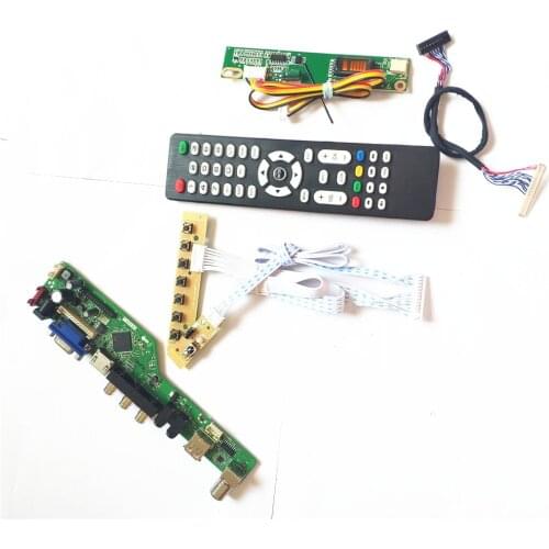 For LP154WX4-TLA6/TLA8 LCD monitor T.V56 drive board LVDS 1CCFL 30Pin HDMI-Compatible VGA USB AV RF keyboard+Remote+Inverter