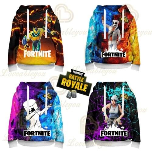 Fortnite Battle Royale Victory Cartoon Hoodie Game 6 To 19 Years Kids Hero Sweatshirt 3D Hoodie Boys Girls Tops Children Clothes