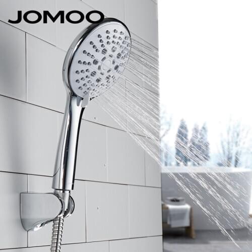 JOMOO large faceplate high pressure shower head with 150cm stainless steel shower hose holder easy-clean silicone water outlet