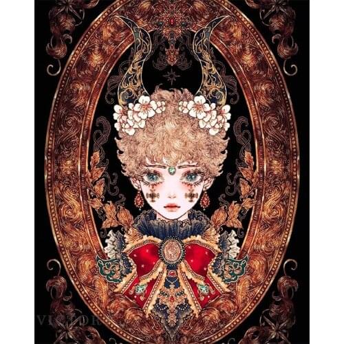 Full Square/round 5D Diy Diamond Painting Tarot Portraits Psychic Art Embroidery Mosaic Diamond Painting Anime Kit Home Decor