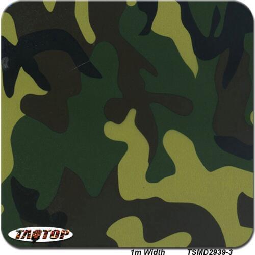 Camo Water Transfer Printing Width 1M GW2939-3 Green Army Camo Hydrographic Films Water Transfer Film